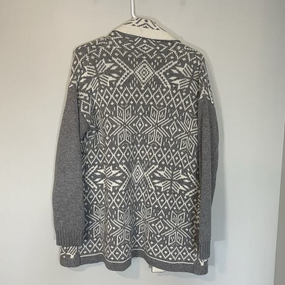 Talbots Petites Womens Fair Isle Cardigan Sweater Wool Cashmere Blend Size LP - Picture 8 of 8